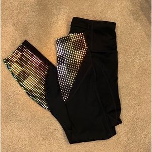 Athleta run leggings (highly reflective) size M